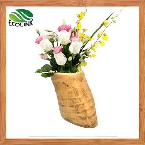 Gerro de flor natural de bambú natural per a la decoració de la llar