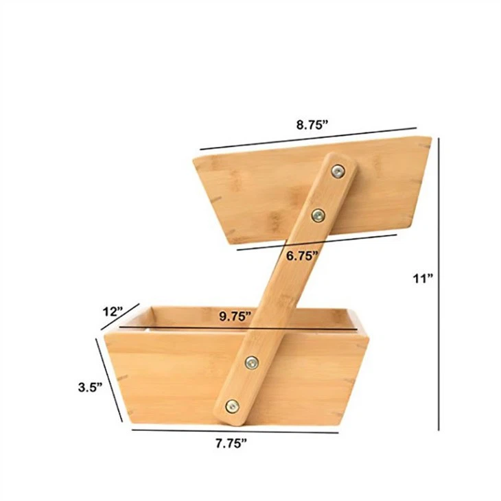 Bamboo Stacking Crate Storage Box