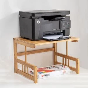 Fax Copy Machine Rack de bambú