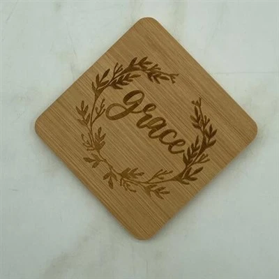 Posavasos de copa quadrat de bambú